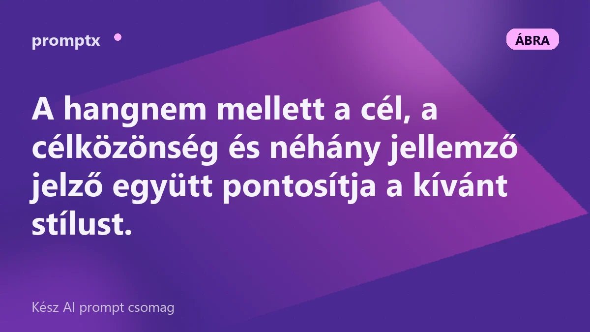 Hangnem pontosítása jelzőkkel, céllal és célközönséggel