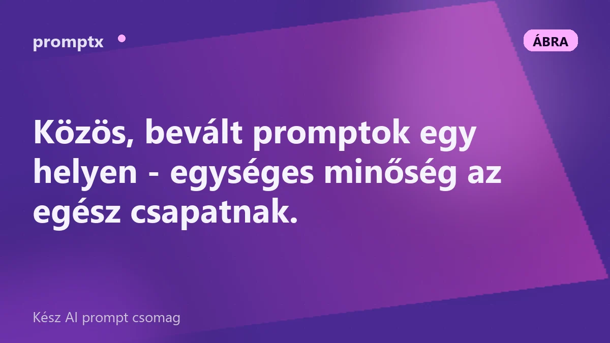 Csapatszintű prompt-sztenderd felépítése