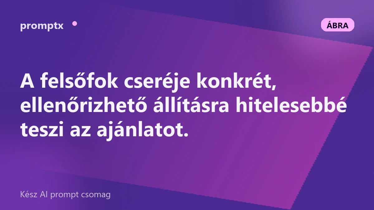 Felsőfokú állítás konkrét, ellenőrizhető állítássá alakítva nyíllal