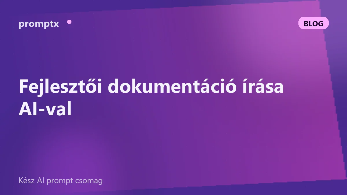 Fejlesztői dokumentáció írása AI-val