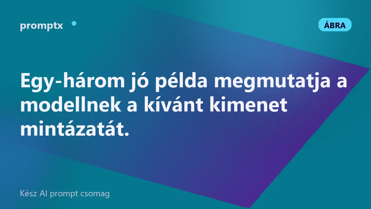 Few-shot tanítás - példákkal mutatott minta