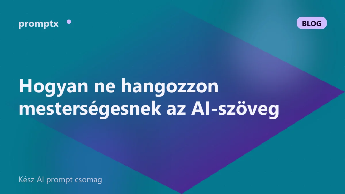 Hogyan ne hangozzon mesterségesnek az AI-szöveg