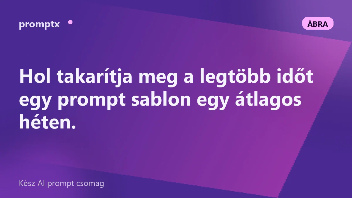 Időmegtakarítás AI promptokkal - heti bontás