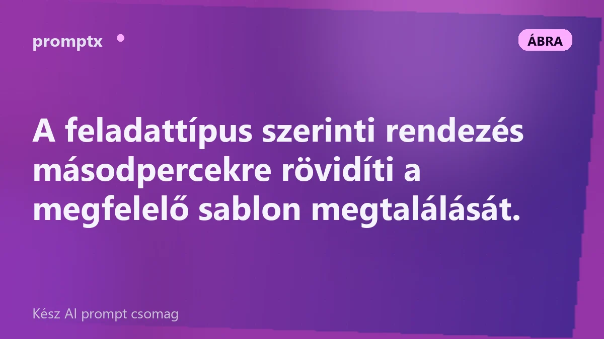 Feladattípus szerint rendezett sablonkészlet