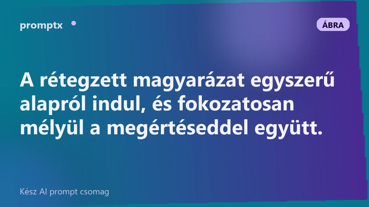 Rétegzett magyarázat egyszerűtől a mélyebb szint felé