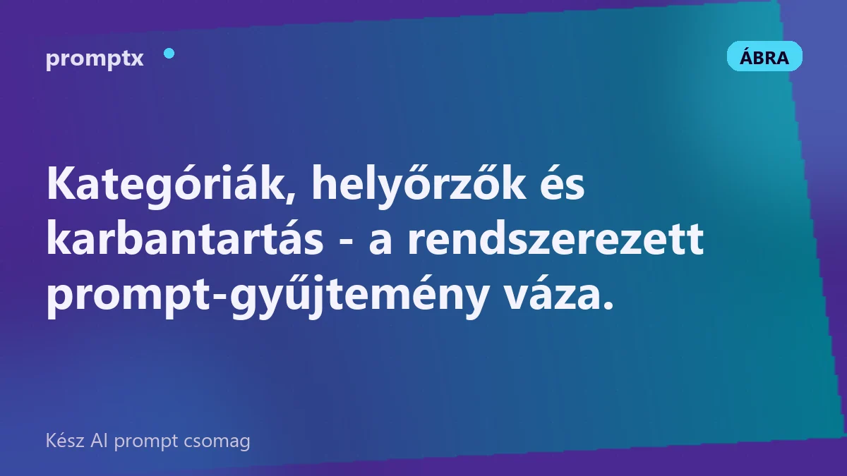 Prompt-könyvtár felépítése kategóriákkal