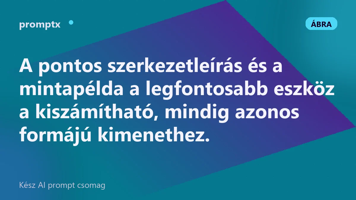 Prompt mezőnevekkel, típusokkal és mintapéldával a megbízható JSON-kimenetért