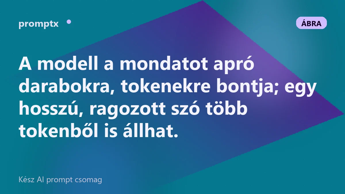 Egy magyar mondat tokenekre bontását bemutató ábra szórészletekkel