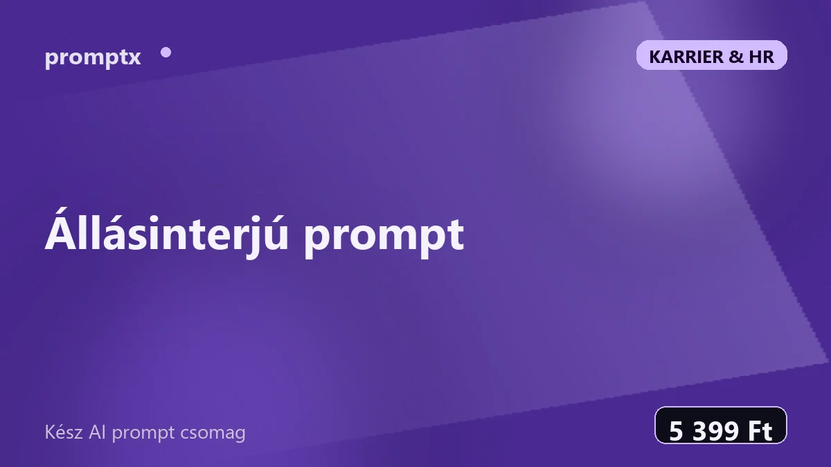 Állásinterjú prompt – kész AI prompt csomag