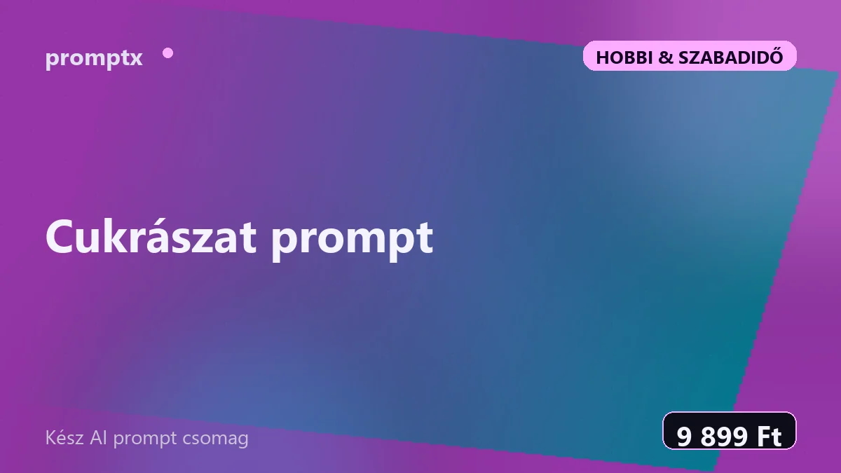 Cukrászat prompt – kész AI prompt csomag