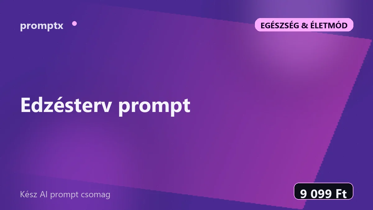 Edzésterv prompt – kész AI prompt csomag
