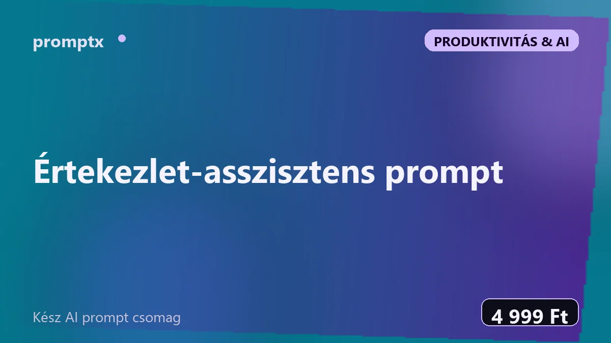 Értekezlet-asszisztens prompt – kész AI prompt csomag