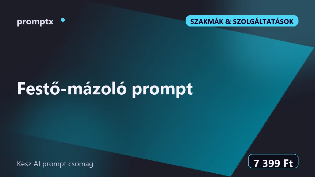 Festő-mázoló prompt – kész AI prompt csomag