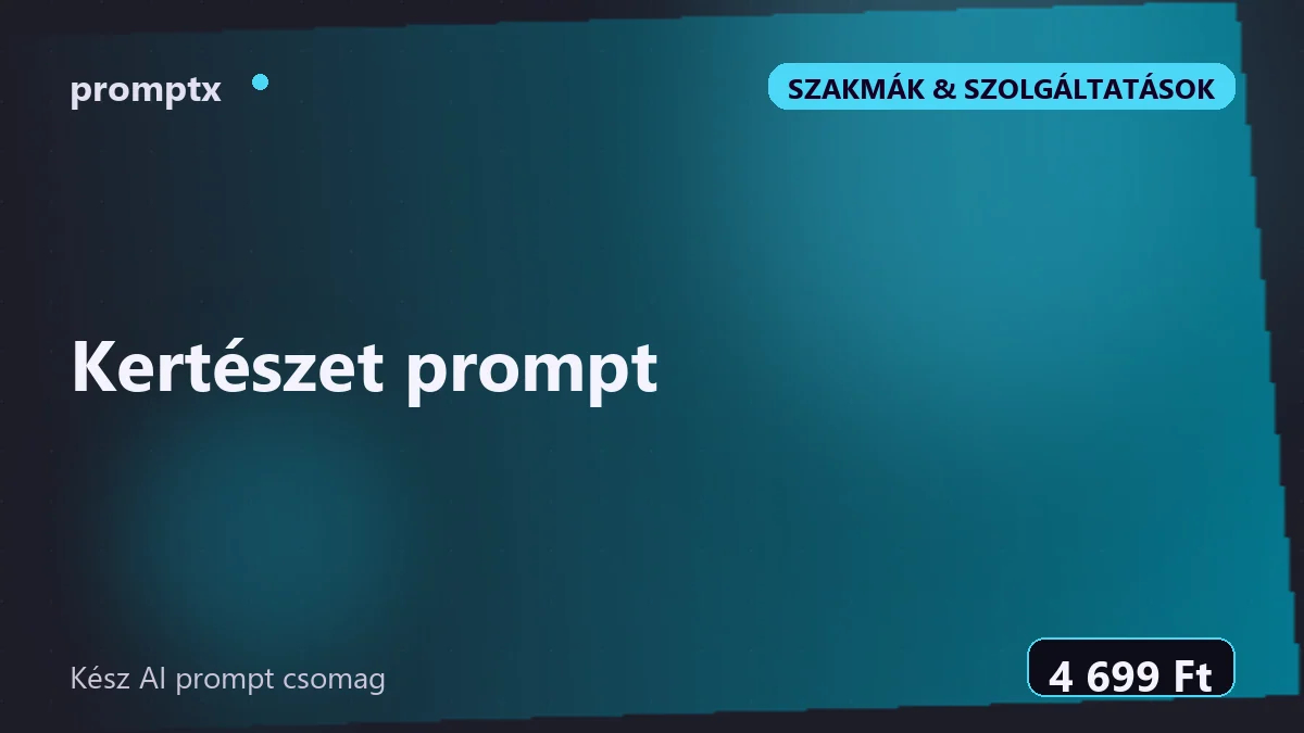 Kertészet prompt – kész AI prompt csomag