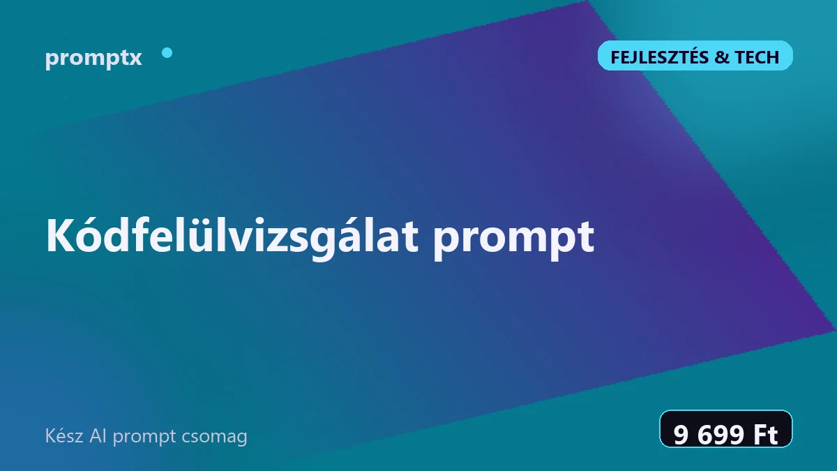 Kódfelülvizsgálat prompt – kész AI prompt csomag