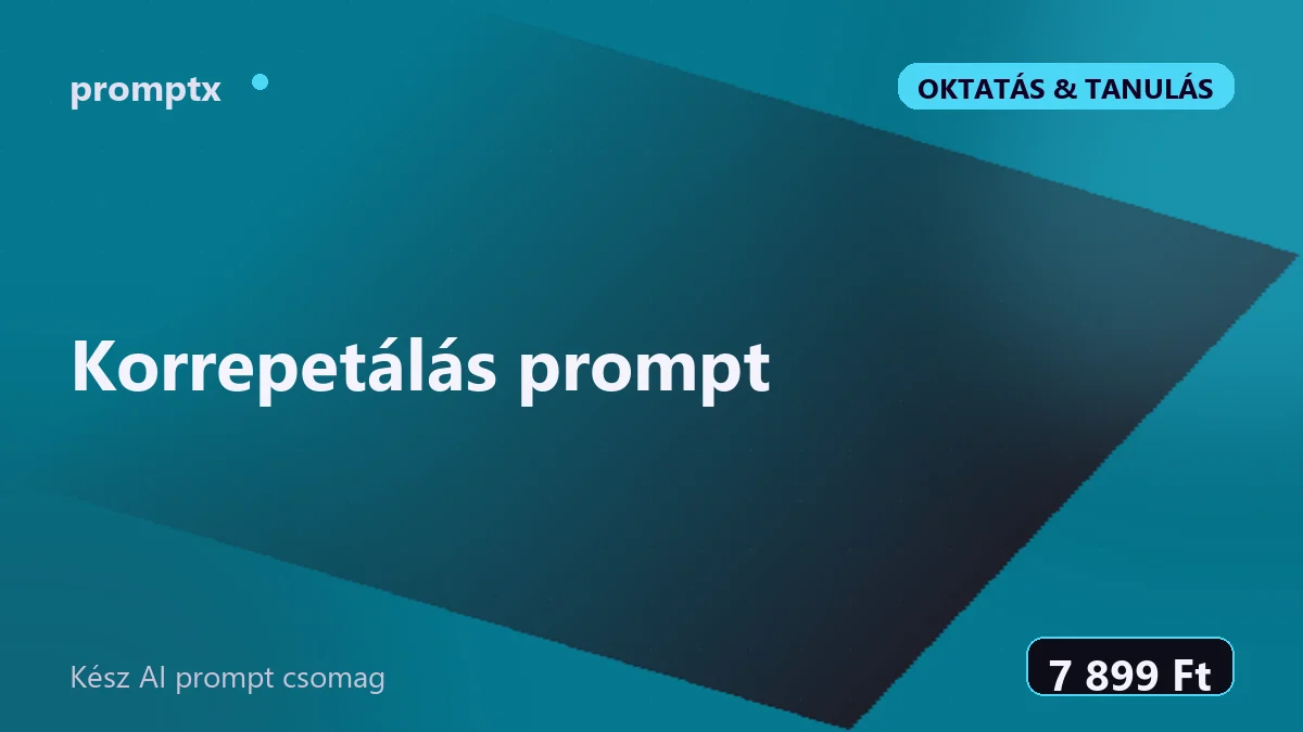Korrepetálás prompt – kész AI prompt csomag