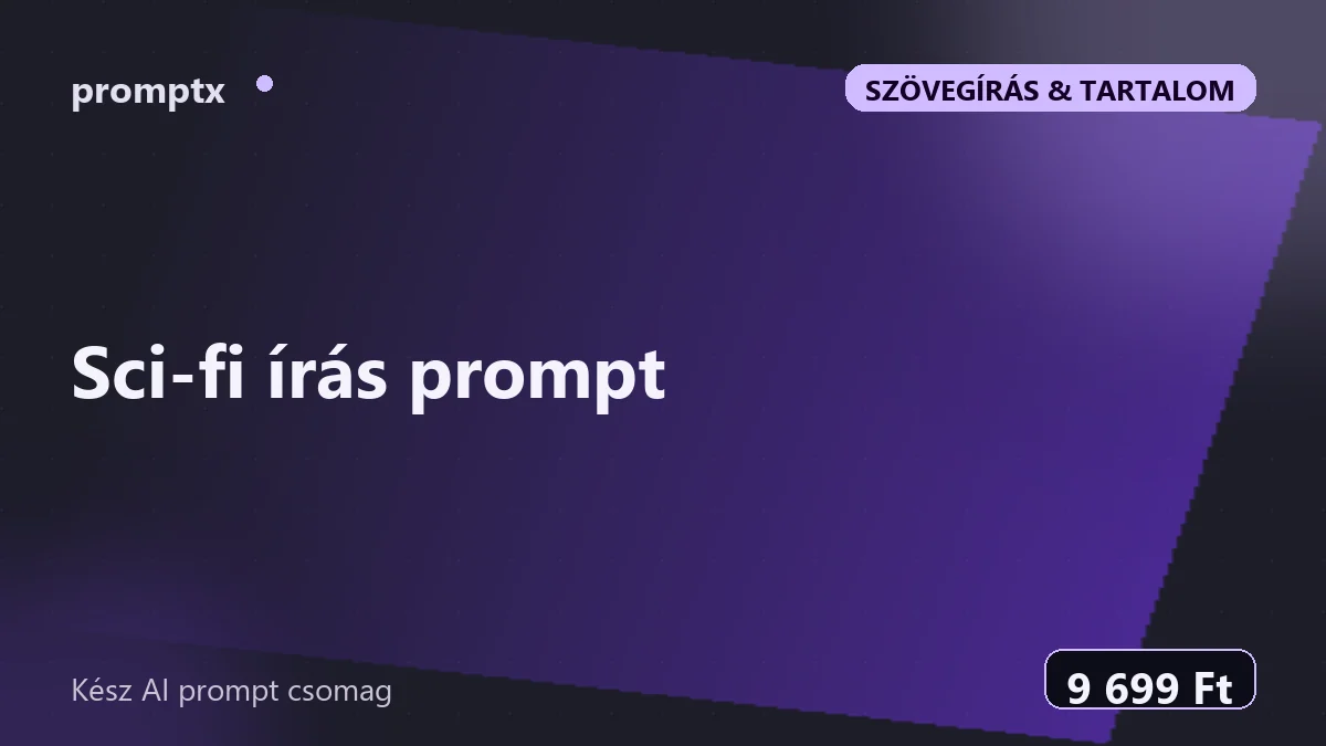 Sci-fi írás prompt – kész AI prompt csomag