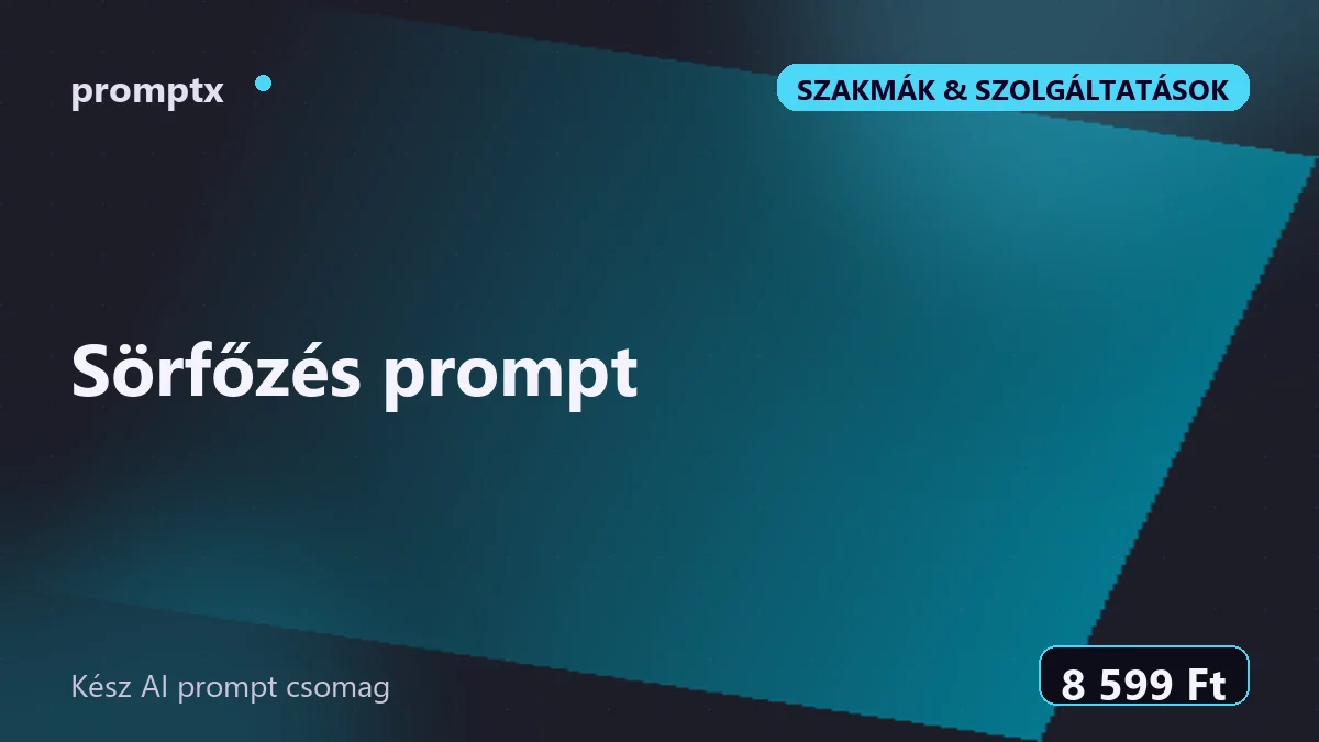 Sörfőzés prompt – kész AI prompt csomag