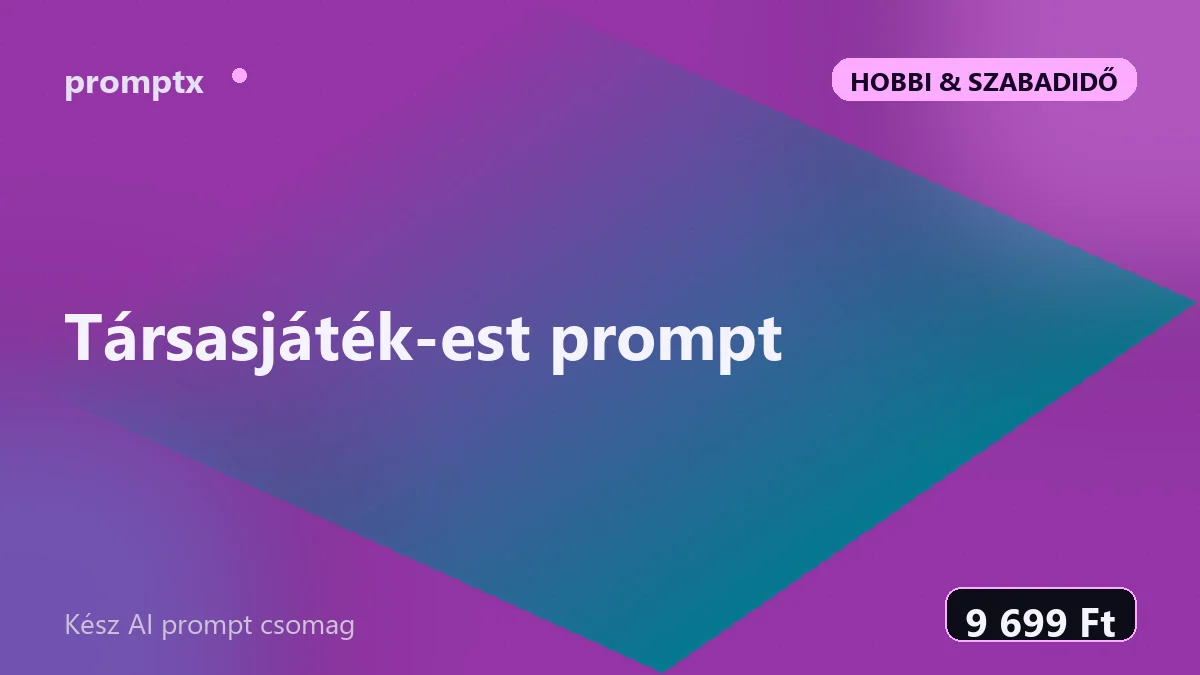 Társasjáték-est prompt – kész AI prompt csomag