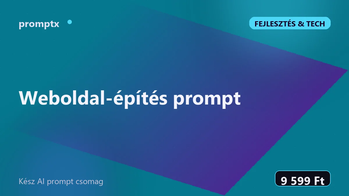 Weboldal-építés prompt – kész AI prompt csomag